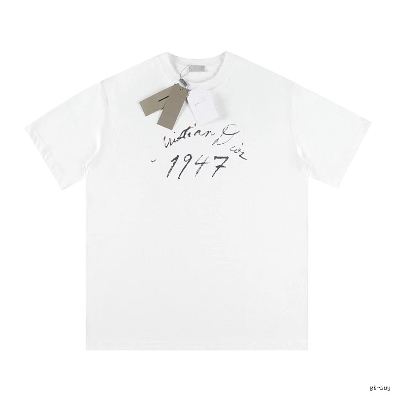 Dior 1947 Collection Minimalist Style White T-Shirt
