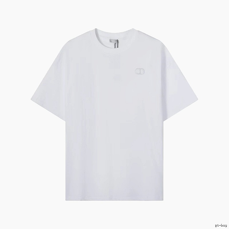 Dior CD Embroidered Minimalist Style White T-Shirt