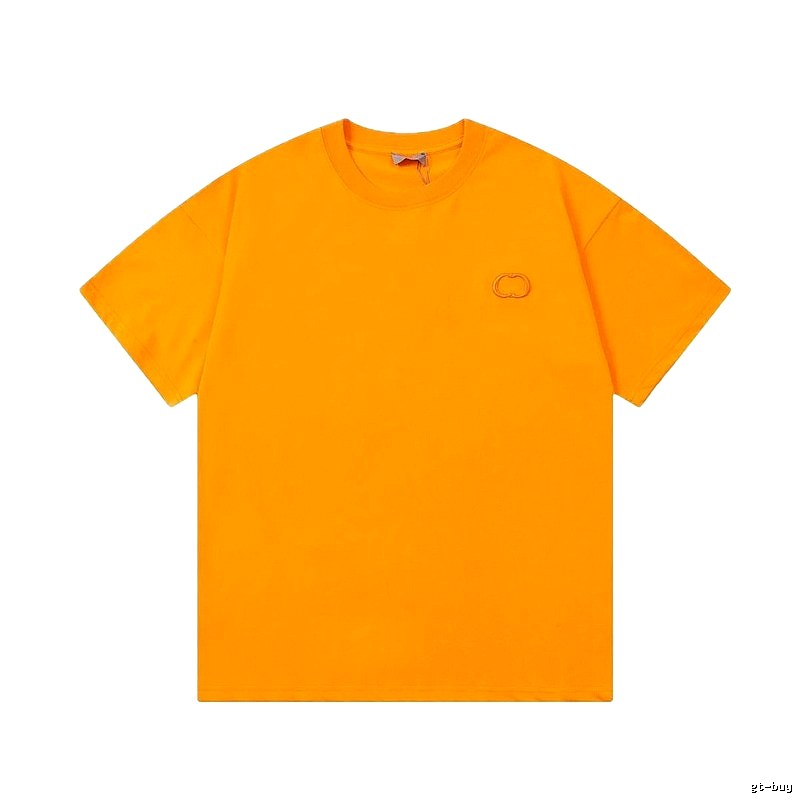 Dior Classic Collection Minimalist Style Orange Short-sleeve T-shirt
