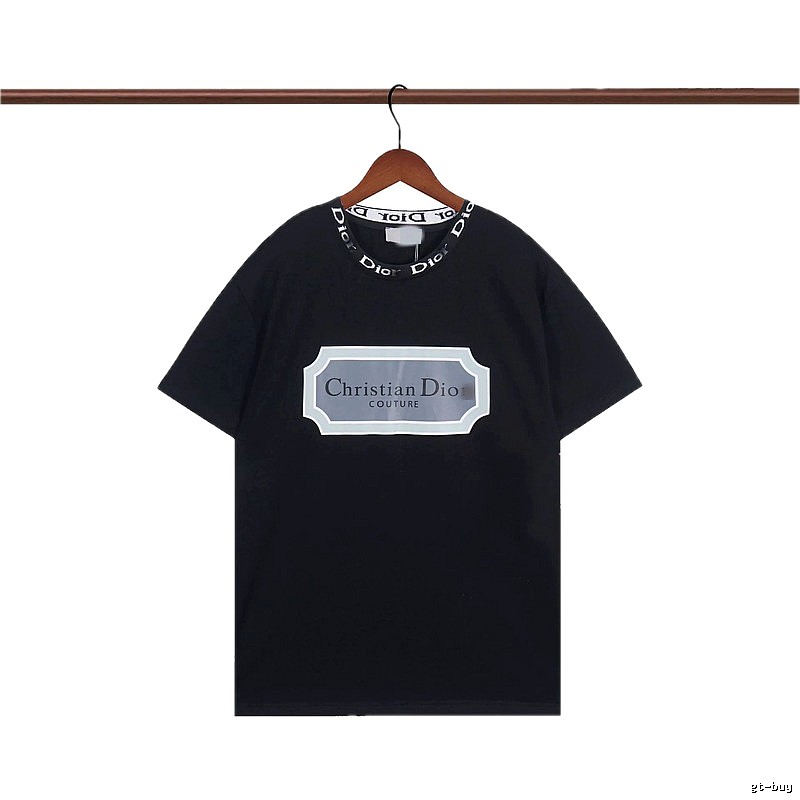 Dior Couture Minimalist Style Black Short-Sleeve T-Shirt