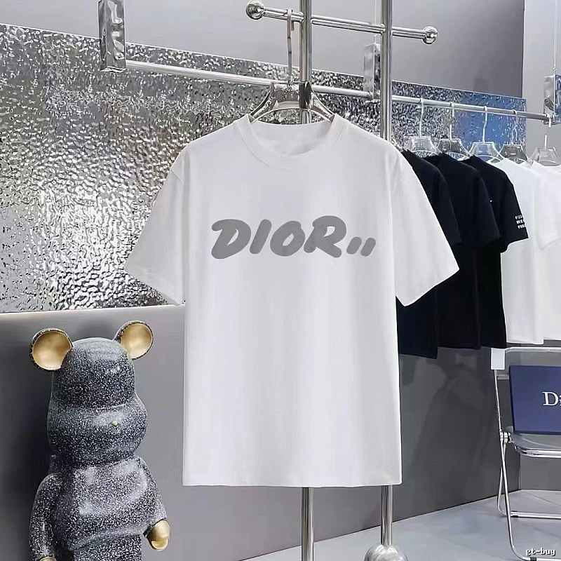 Dior Logo Printed Casual White T-shirt