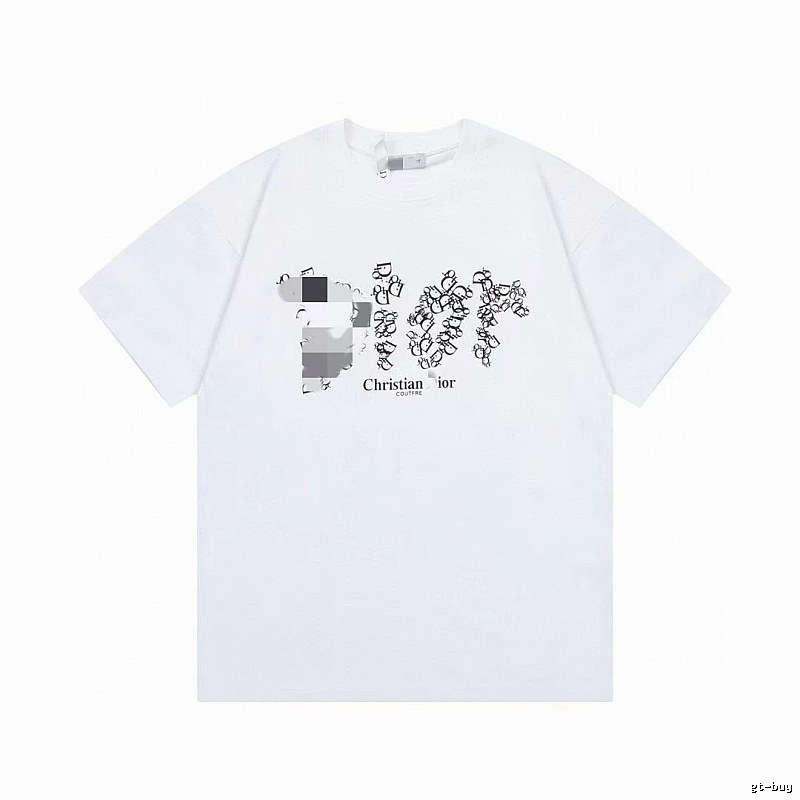 Dior Monogram All-Over Printed Trendy White T-Shirt