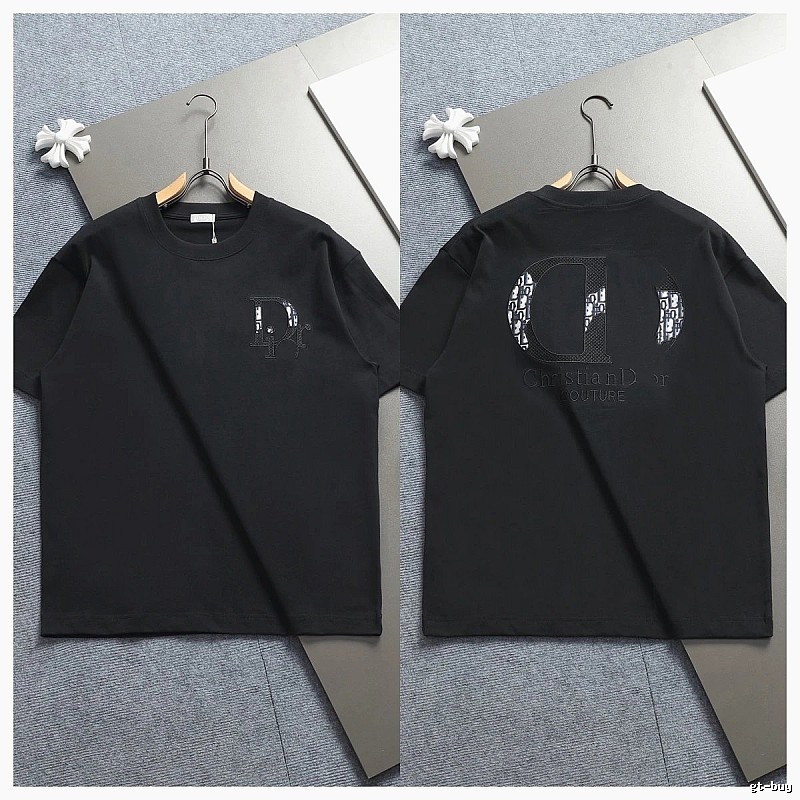 Dior Monogram Light Luxury Style Black Short-sleeve T-shirt