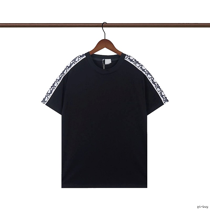 Dior Monogram Webbing Cool Street Style Black T-Shirt