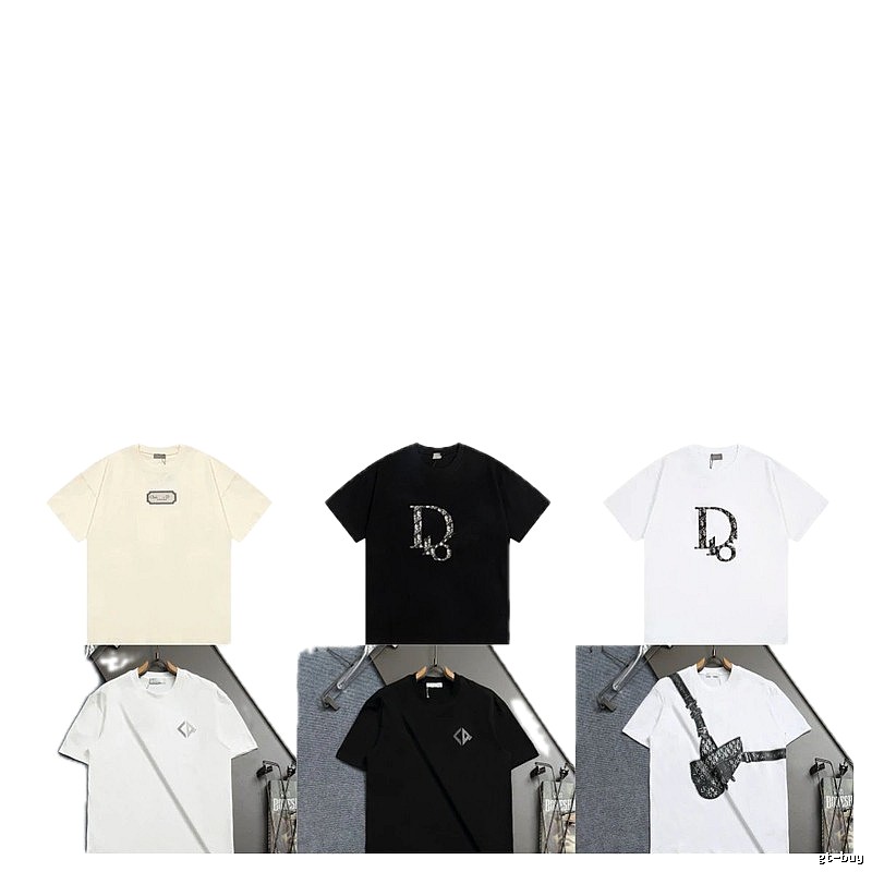 Dior Printed Light Luxury Style Multi-color Short-sleeve T-Shirt