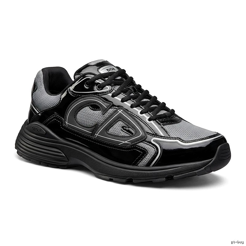 Dior retro-style black and grey sports shoes