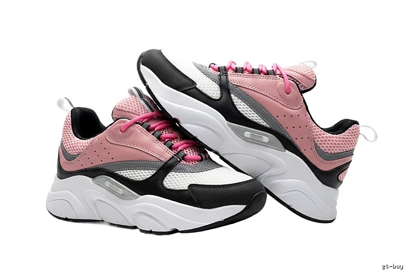 Dior retro-style pink and white sneakers