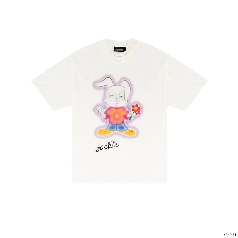 DREW Cartoon Rabbit Street Style Off-white T-shirt