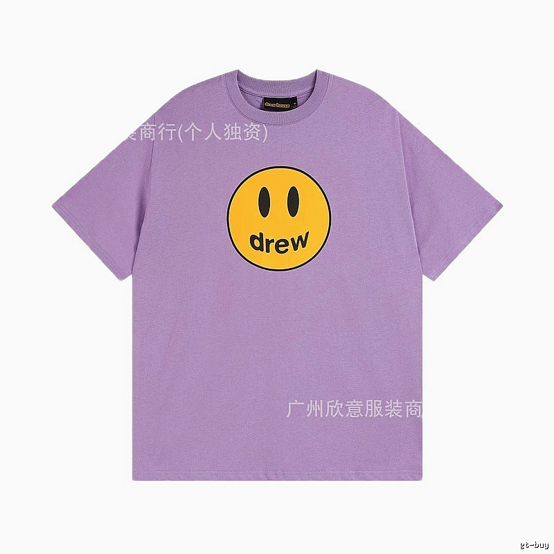 DREW Smile Street Style Purple Short Sleeve T-shirt
