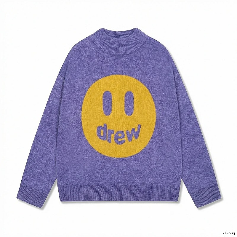 DREW Smiley Purple Sweater