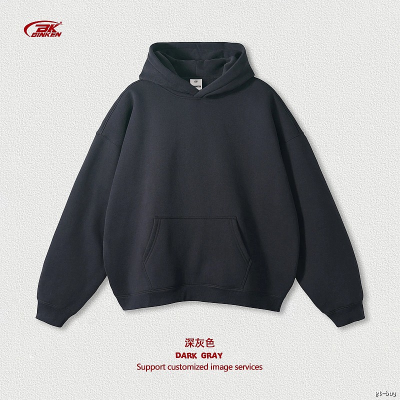 Easy Match Pullover hoodie Navy Blank Kangaroo for Everyday Use