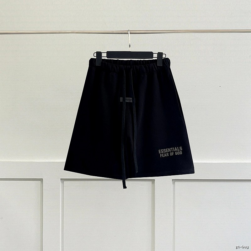 ESSENTIALS casual style black shorts