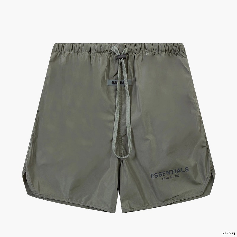 ESSENTIALS casual style military green shorts
