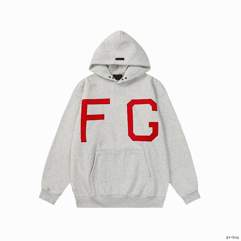 ESSENTIALS FG Alphabet Wind Grey Hoodie