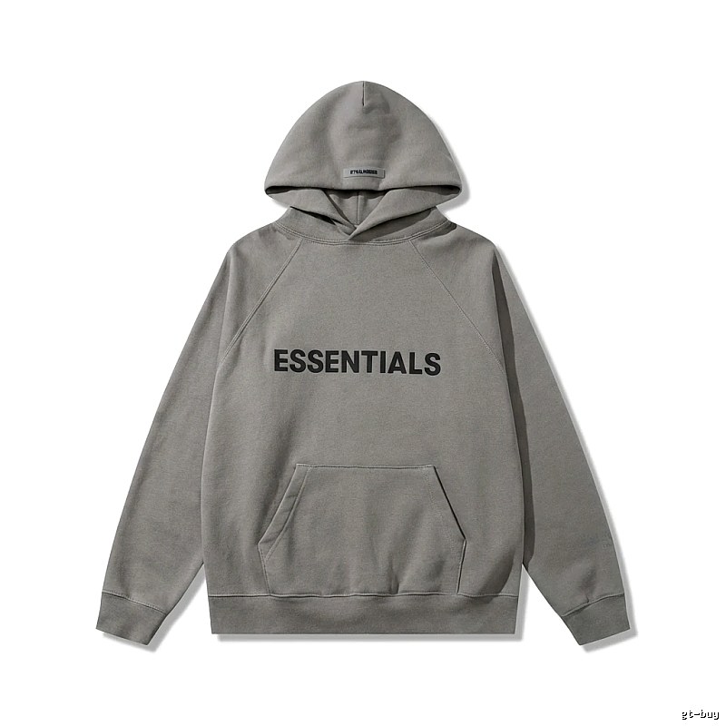 ESSENTIALS minimalist gray hoodie