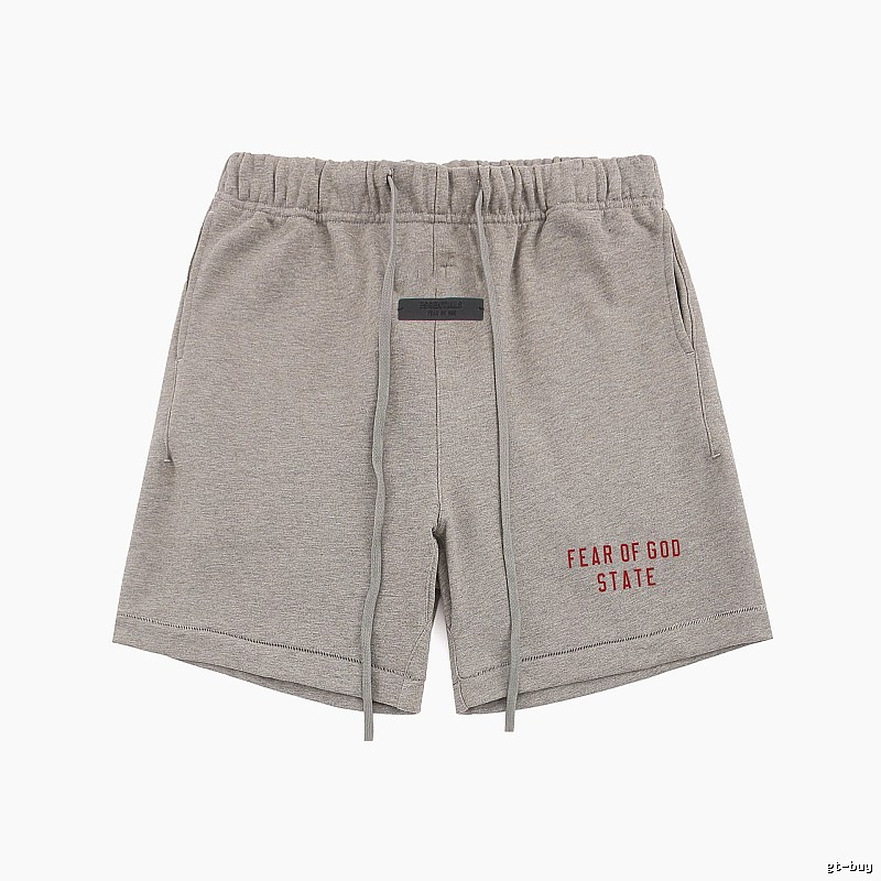 ESSENTIALS minimalist light gray shorts
