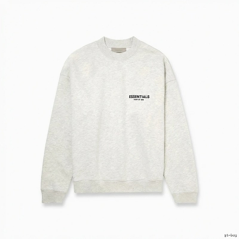 ESSENTIALS minimalist light gray sweatshirt