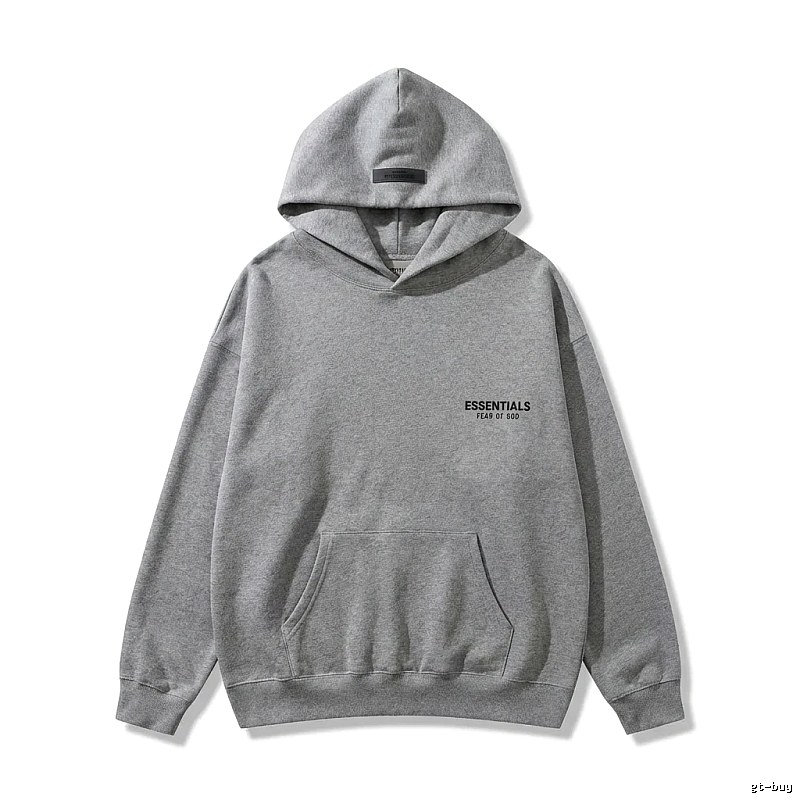 ESSENTIALS minimalist-style grey hoodie