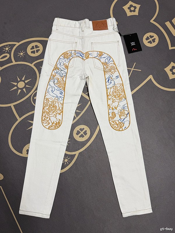 Evisu Ornate Graphic Jeans Style Edit in White