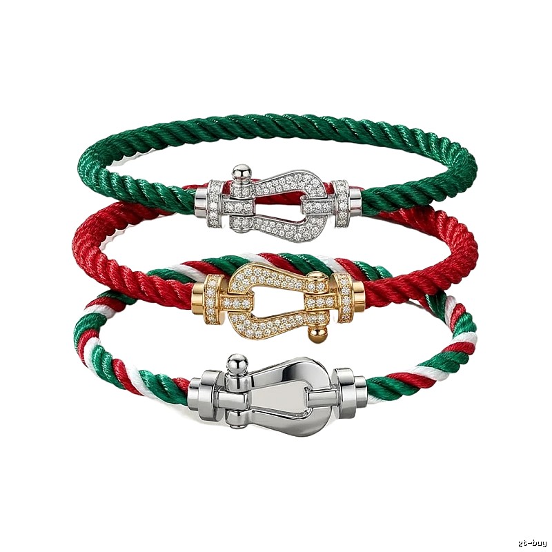 Fred Classic Red and Green Rope Bracelet