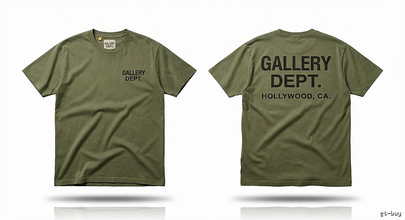 Gallery Dept American Retro Style Green T-shirt