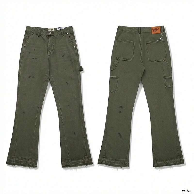 Gallery Dept. Distressed Style Military Green Utility Pants