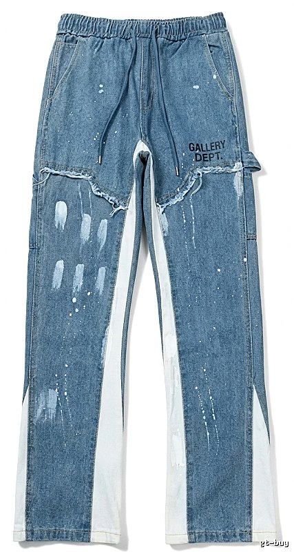 Gallery Dept Ripped Denim Blue Long Pants