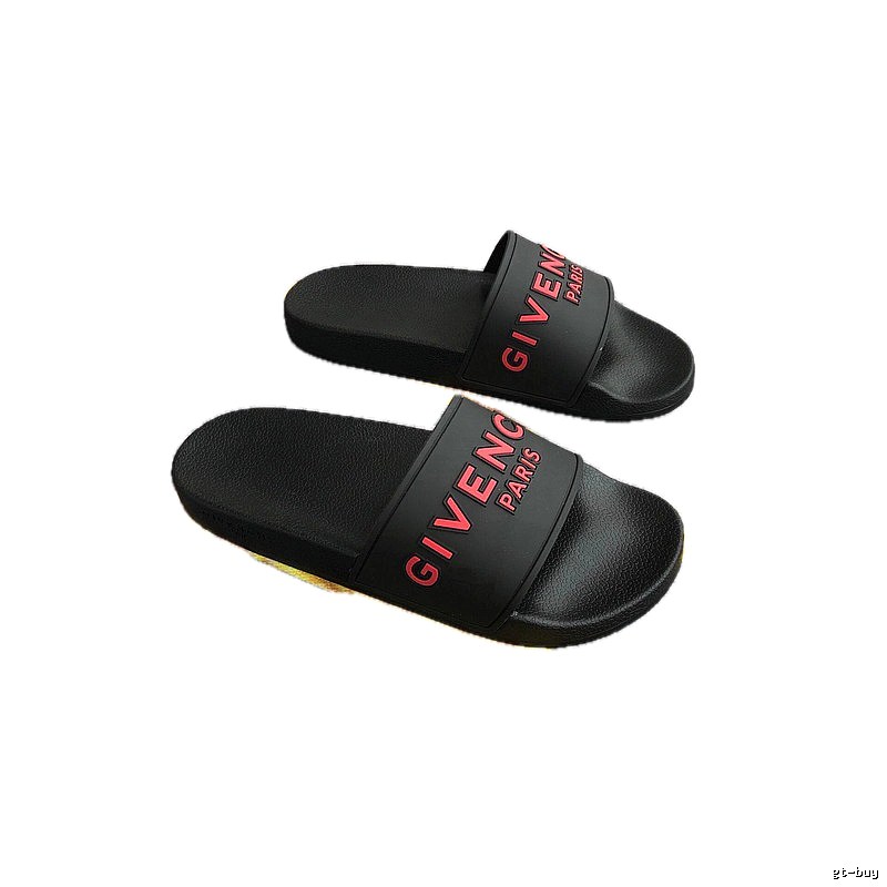 Givenchy Letter Print Trendy Style Black Slides