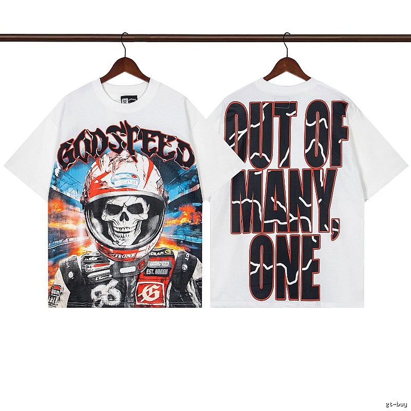 Godspeed Skull Racing Street Style White T-shirt
