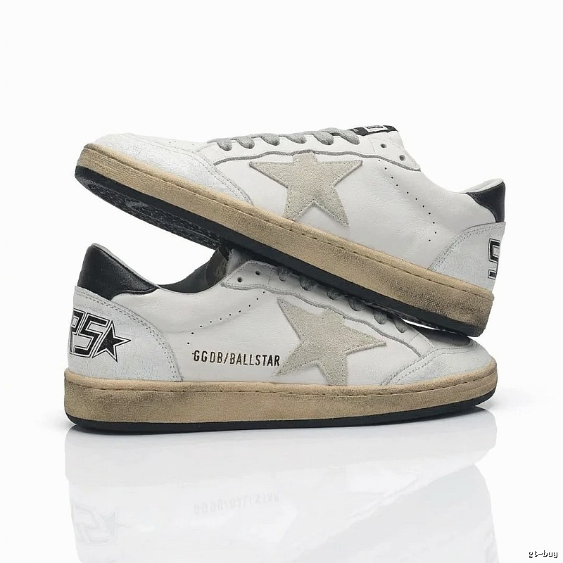 Golden Goose Ballstar retro-style white shoes