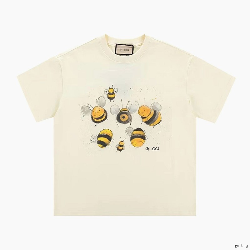Gucci Bee Graffiti Casual Style Off-white T-shirt