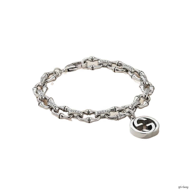 Gucci Double G Logo Silver Bracelet