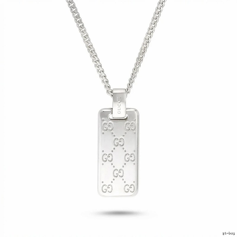 Gucci Double G Print Silver Necklace