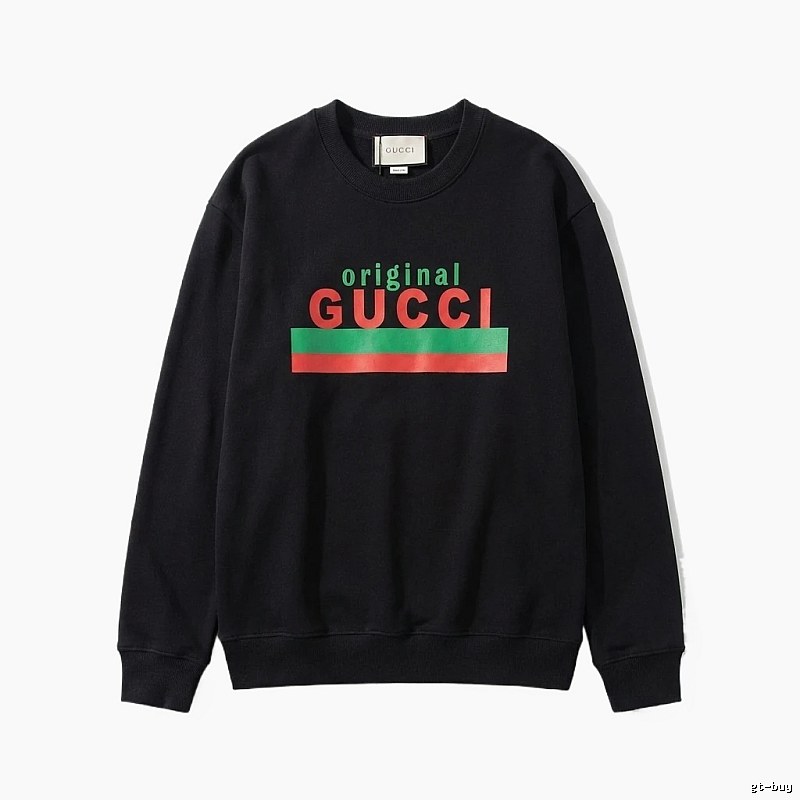 Gucci letter - printed black sweatshirt