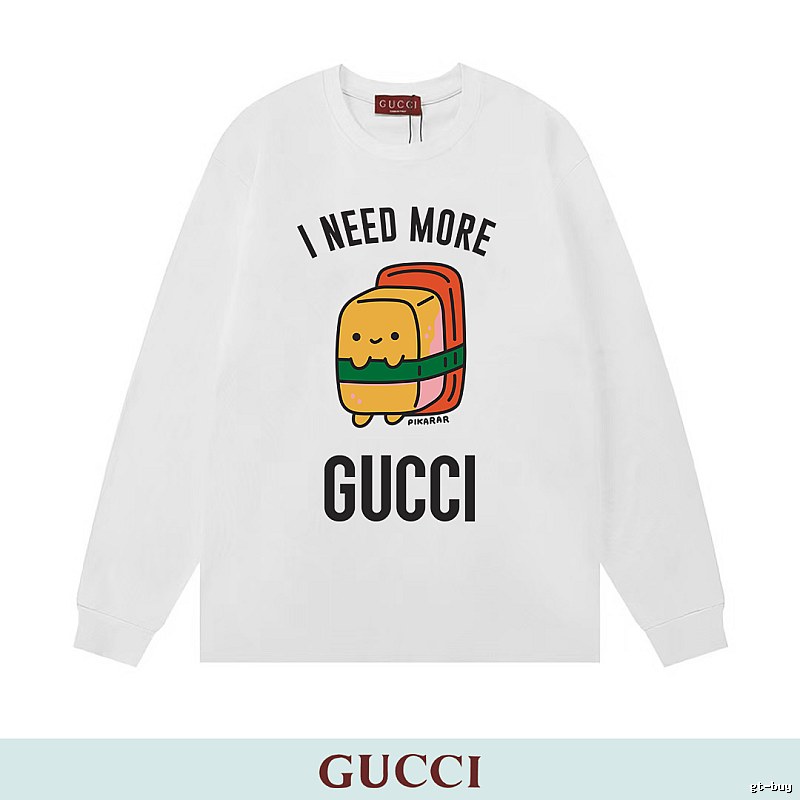 Gucci Long Sleeve Sweatshirt with White Long Sleeve Sweatshirt with