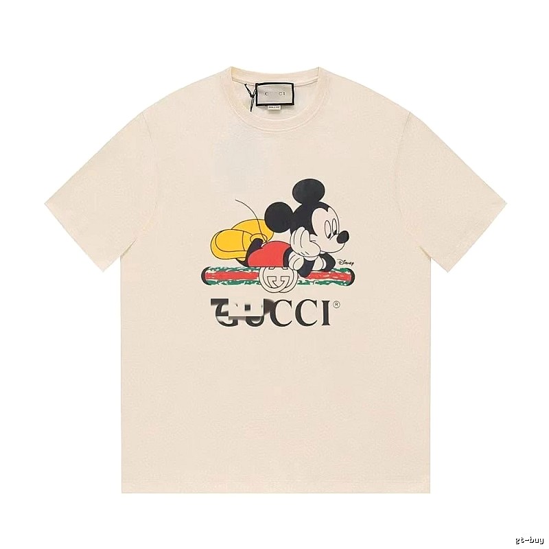Gucci x Disney Mickey Mouse Co-branded Casual Off-white T-shirt