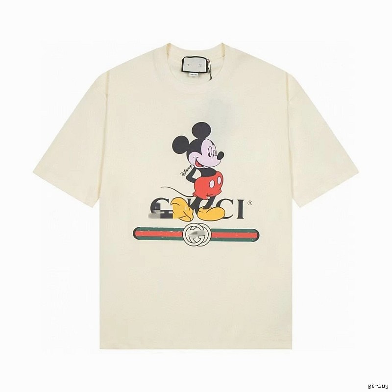 Gucci x Mickey Mouse Co-branded Vintage Style Off-white T-shirt