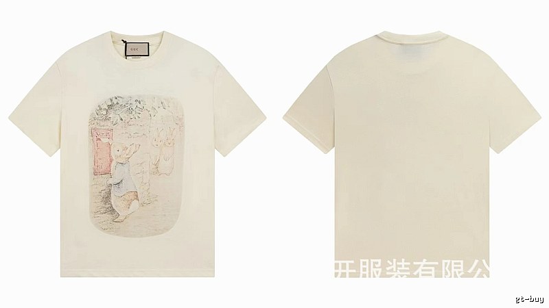 Gucci x Peter Rabbit Co-branded Vintage-style Off-white T-Shirt