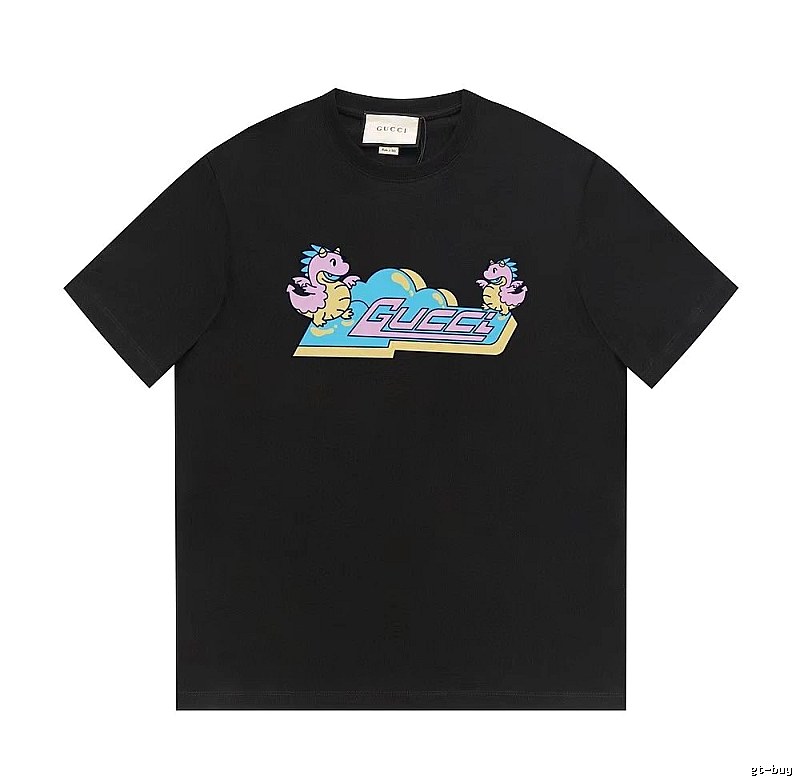 Gucci Year of the Dragon Collection Cartoon Style Black T-Shirt