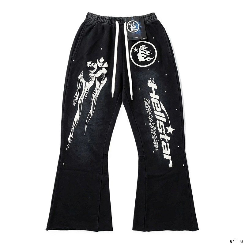 Hellstar dark style black long trousers