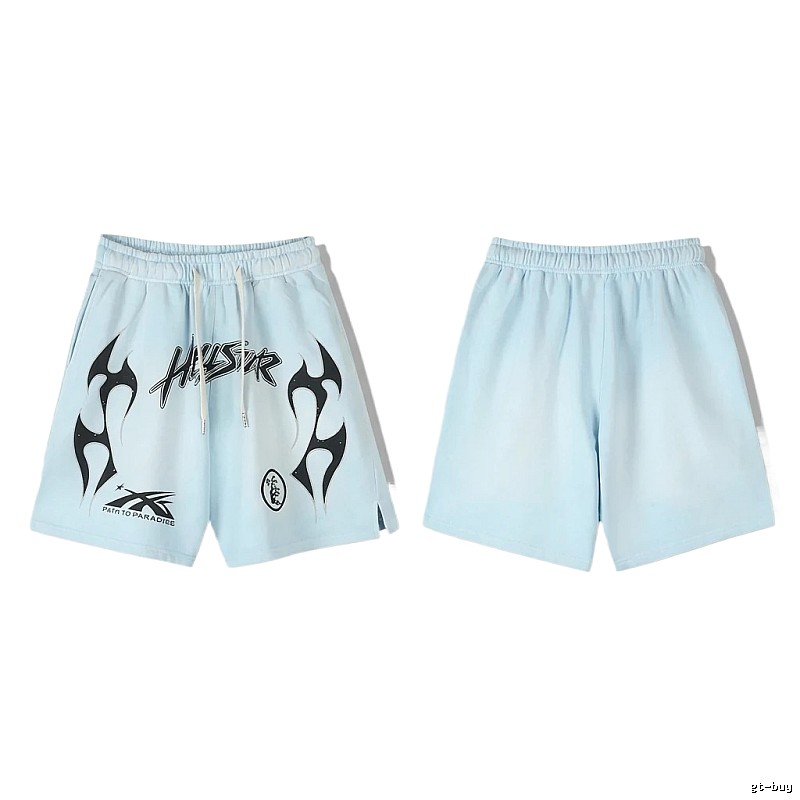 Hellstar Flame Wind Light Blue Shorts