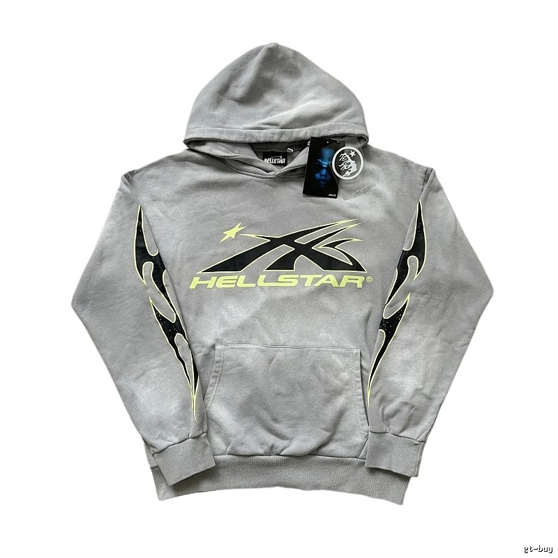 Hellstar trendy and cool style grey hoodie