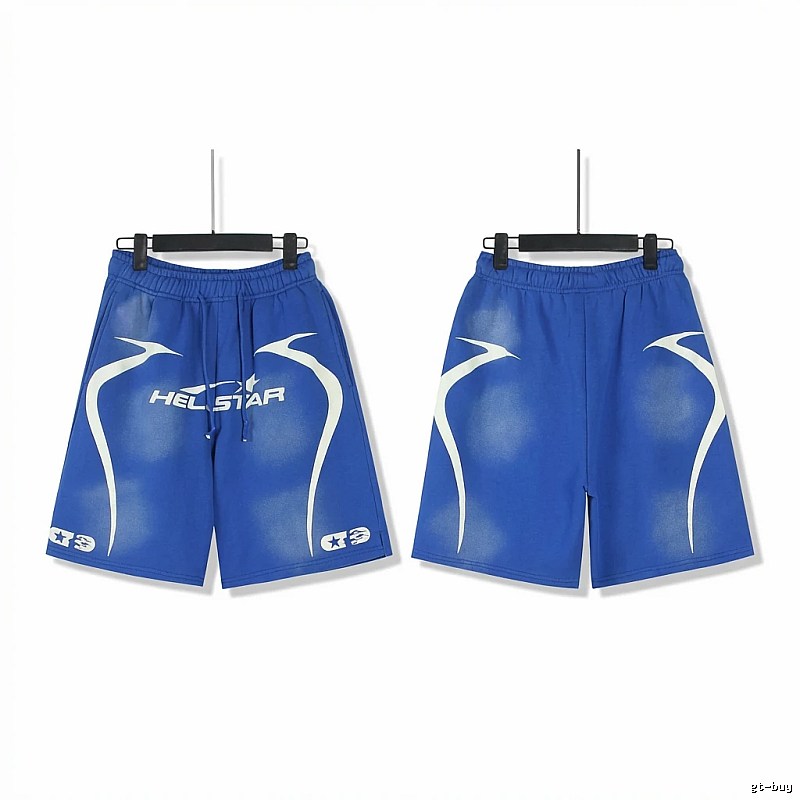 Hellstar trendy brand sporty blue shorts
