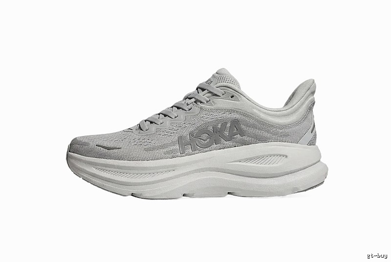 HOKA Trendy Gray-White Athletic Shoes