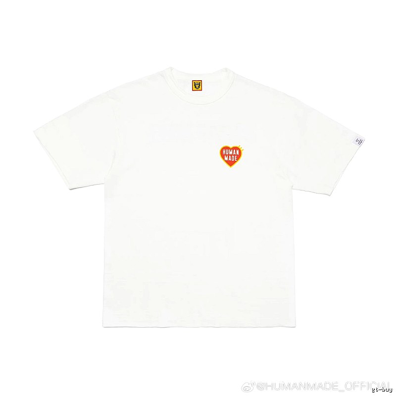 HUMAN MADE Heart Print Japanese Streetwear White T-Shirt