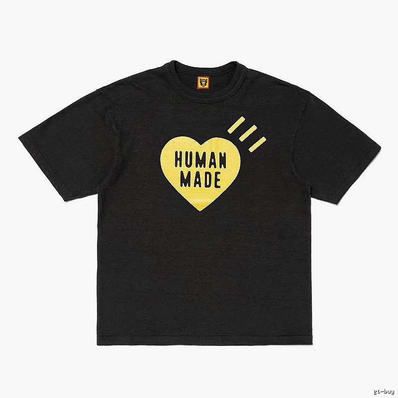 Human Made Lightweight Heart logo T-shirt Black Green Human for Trend Styling