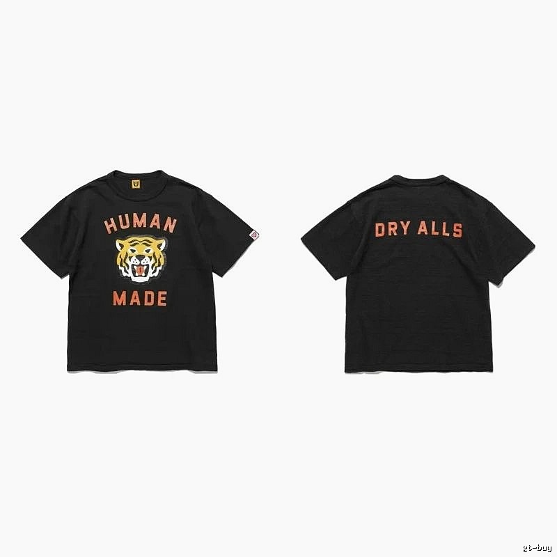 Human Made Premium Style Heart logo T-shirt Black Green Human for Resort Outfits
