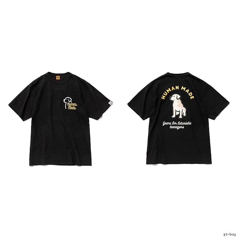 Human Made Relaxed Heart logo T-shirt Black Green Human with Versatile Design