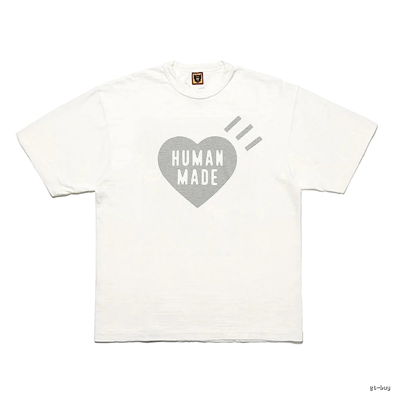 Human Made Statement Heart logo T-shirt Black Green Human for Easy Pairing