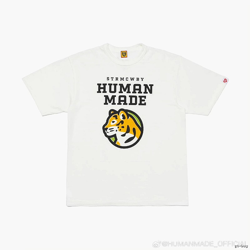 HUMAN MADE Tiger Head Print Japanese Streetwear White T-Shirt
